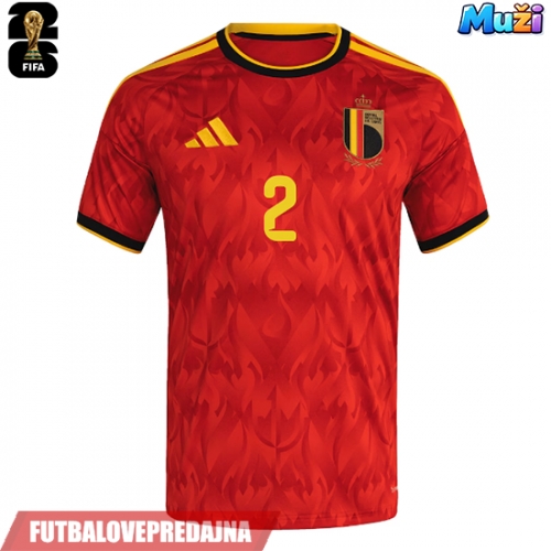 Lacne Muži Futbalové dres Belgicko Zeno Debast #2 MS 2026 Krátky Rukáv - Domáci